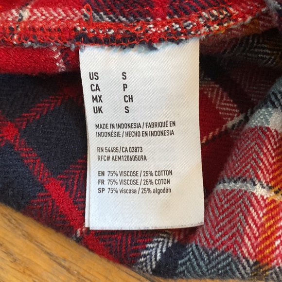 American Eagle Flannel Shirt Small - Picture 4 of 5